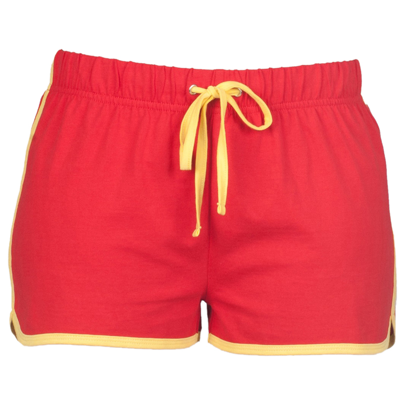 Contrast Binding Retro Shorts